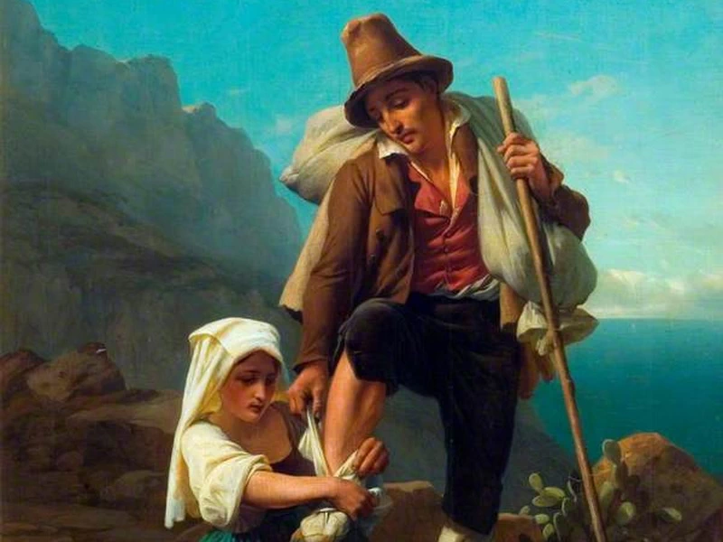 1801-Jean-Léonard Lugardon - Il viaggiatore ferito che si ferma - Victoria and Albert Museum
